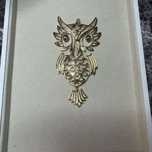 Gold Large Owl Pendant